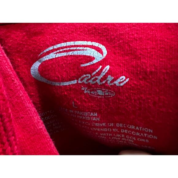 Ohio State Buckeyes Football SEC Embroidered Logo Red Hoodie Sweatshirt Sz L - Picture 4 of 4